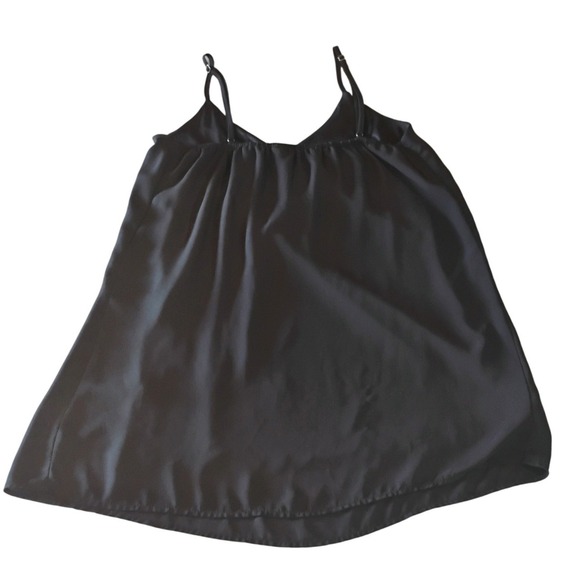 Cecico Womens Mini Dress S Black Spaghetti Strap V Neck Sleeveless Slip Style - Picture 2 of 6